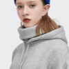 Woman loose fit heavyweight hoodie with high neck - Image 3