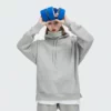 Woman loose fit heavyweight hoodie with high neck - Image 5