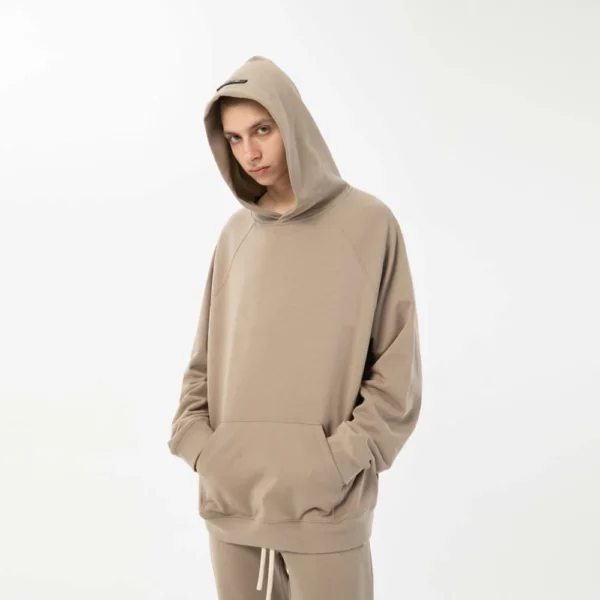 Custom mens loose fit fleece hoodie