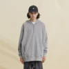 Quarter zip jumper with fleece lining hoodie - Image 2