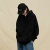 Quarter zip jumper with fleece lining hoodie - Image 11