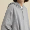 Quarter zip jumper with fleece lining hoodie - Image 5