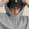 Quarter zip jumper with fleece lining hoodie - Image 3