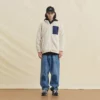 Vintage loose fit thick polar fleece zip-up jumper - Image 5