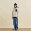 Vintage loose fit thick polar fleece zip-up jumper - Image 7