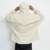 Mens used look hoodie with raw edge - Image 3