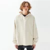 Mens used look hoodie with raw edge - Image 5