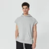 Cap sleeve hoodie with side zipper - Image 2