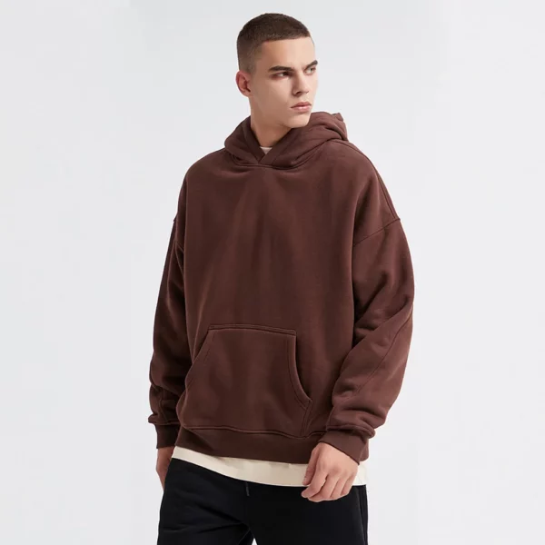 Unisex oversized thick fleece cotton hoodie