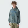 Mens thick fleece hoodie with custom screen printing - Image 5