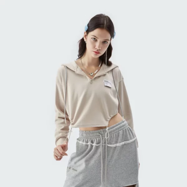 Womens cropped sweatshirt hoodie manufacture