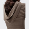 Womens ribbing zip up cropped hoodie bulk sale - Image 9