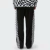 Checkerboard side streetwear jogger pants for mens - Image 5
