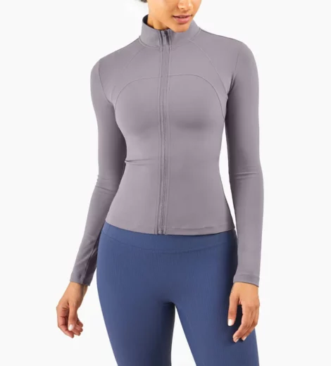 Customized zipper-up workout jacket wholesale China