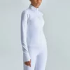 Sport jacket thumb hole zipper up for woman made in China - Image 2