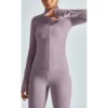 Sport jacket thumb hole zipper up for woman made in China - Image 6