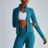 Zipper up sport jacket thumb hole for woman made in China - Image 10