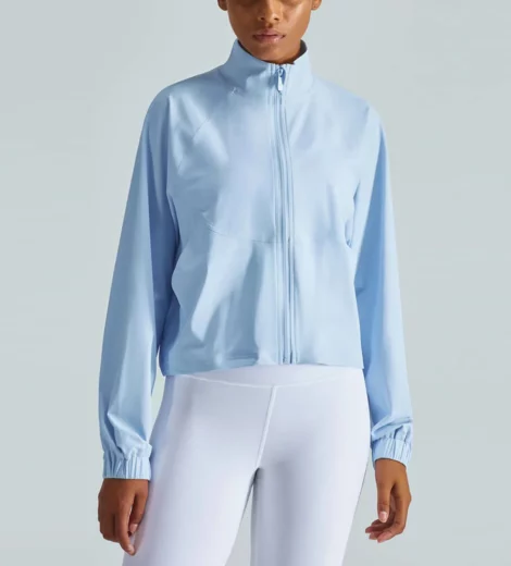 woman customized cropped wind jacket wholesale China manufacturer