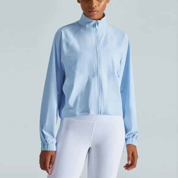 woman customized cropped wind jacket wholesale China manufacturer