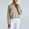 woman customized cropped wind jacket wholesale China manufacturer - Image 6