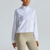 woman customized cropped wind jacket wholesale China manufacturer - Image 10