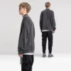 Unisex bomber zipper up vintage wash jacket - Image 7