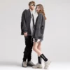 Unisex bomber zipper up vintage wash jacket - Image 8