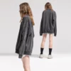 Unisex bomber zipper up vintage wash jacket - Image 9