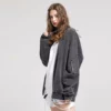 Unisex bomber zipper up vintage wash jacket - Image 4