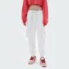 Ladies cargo pants tapered fit joggers - Image 8