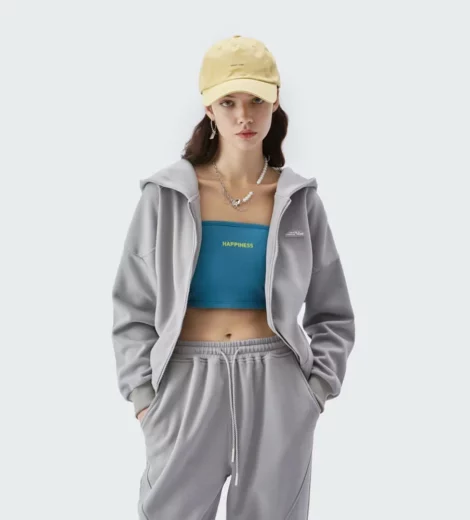 Womens hoodie light weight zip up jacket bulk