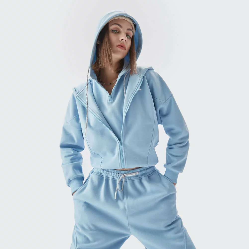 Womens hoodie light weight zip up jacket bulk - Image 8