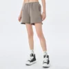 Womens cotton french terry raw edge sweat shorts - Image 3