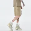 Raw edge vintage washed loose fit sweat shorts for mens - Image 10