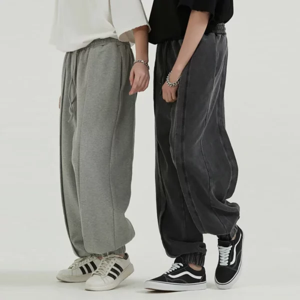 Heavyweight relaxed fit streetwear jogger long pants