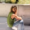 Customized v neck loose fit cotton tank top - Image 9