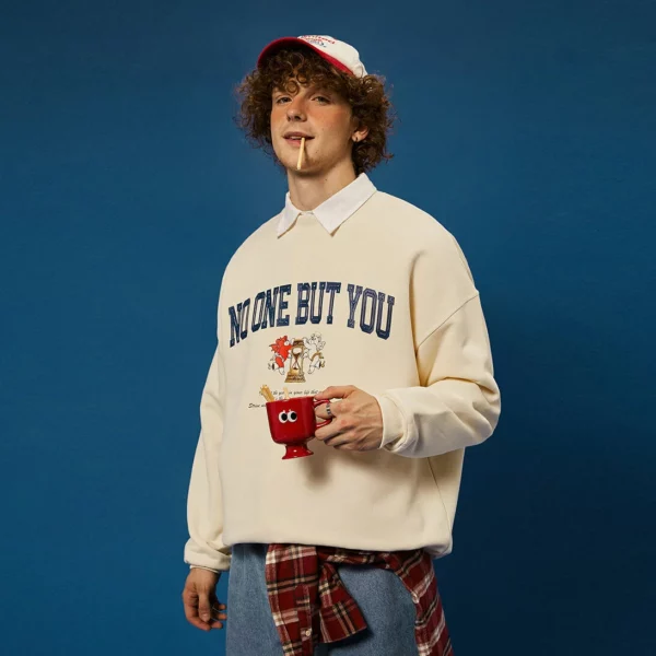 Mens oversized drop shoulder sweatshirt wholesale