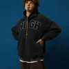 Mens oversized heavyweight polar fleece zip-up jacket - Image 2