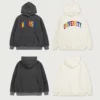 Mens polar fleece hoodie with customized chenille logo oem - Image 12