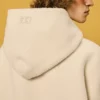 Mens polar fleece hoodie with customized chenille logo oem - Image 7