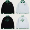 Custom printing mens quater zip up sweatshirt with polo neck - Image 9