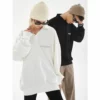 Unisex long sleeve oversize couple polo shirt with private label - Image 6