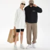 Unisex long sleeve oversize couple polo shirt with private label - Image 3
