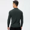 Breathable quick dry quater zip up trainning pullover manufacture - Image 9