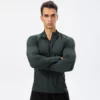 Breathable quick dry quater zip up trainning pullover manufacture - Image 8