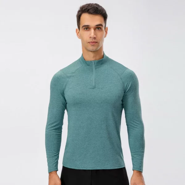 Breathable quick dry quater zip up trainning pullover manufacture