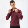 Breathable quick dry quater zip up trainning pullover manufacture - Image 6