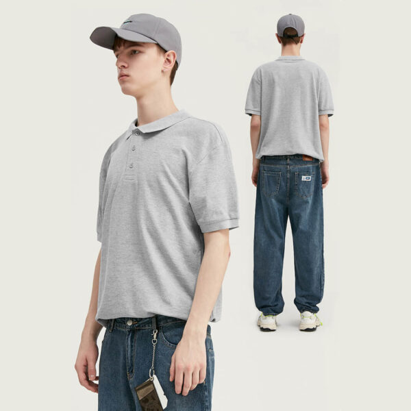 Mens pique cotton polo shirt