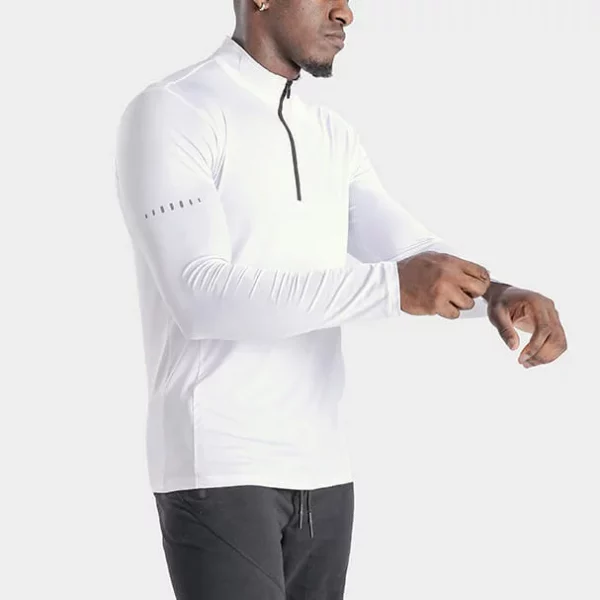 Quarter zip up pullover fishing long sleeve t shirt