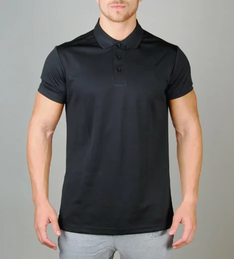 Quick dry polyester golf polo shirt in bulk